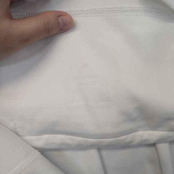 Lululemon men's long sleeve shirt pullover thumbholes white zipper pocket Large - Picture 12 of 12